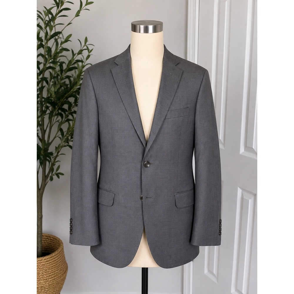 Kenneth Cole Reaction Mens 38R Grey Techni-Cole Stretch Suit Jacket Blazer